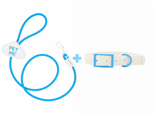 PAWDIO™ Mood-Expressing Leash + Collar Set – PET ME Series (Sky Blue)