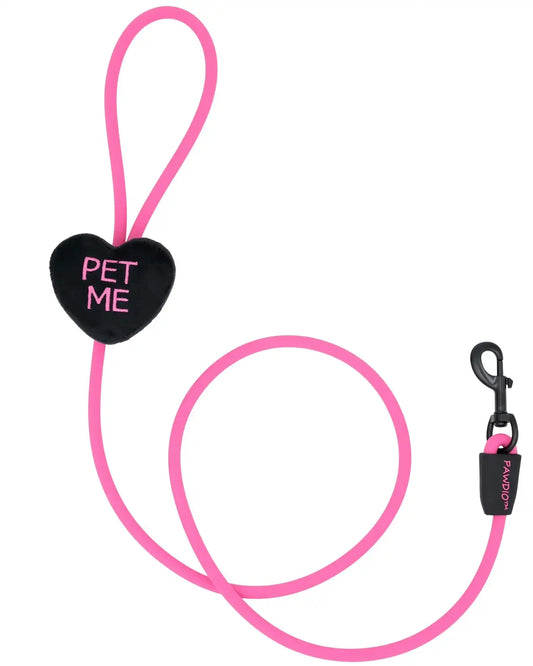 PAWDIO™ Mood-Expressing Dog Leash – PET ME Series - Pink Black - Heart Shape