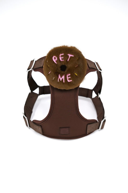 PAWDIO™ 🍩 Donut Talk Dog Harness (Chocolate Brown) - PET ME